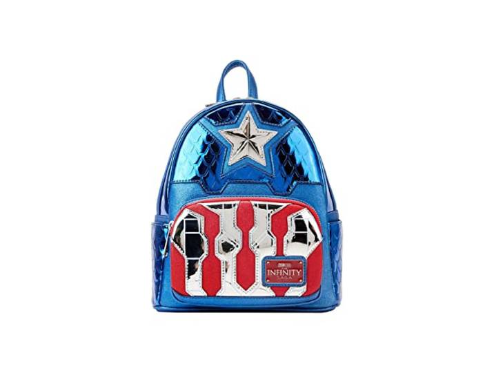Loungefly: Marvel Shine Captain America Cosplay Mini Backpack - vertrouwelijk