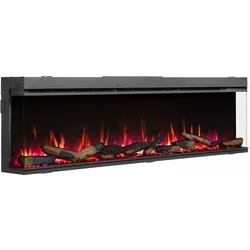 Elektrokamin Einbaukamin BALDERIA Athena 72 – Heizung bis 1500 W, schwarz