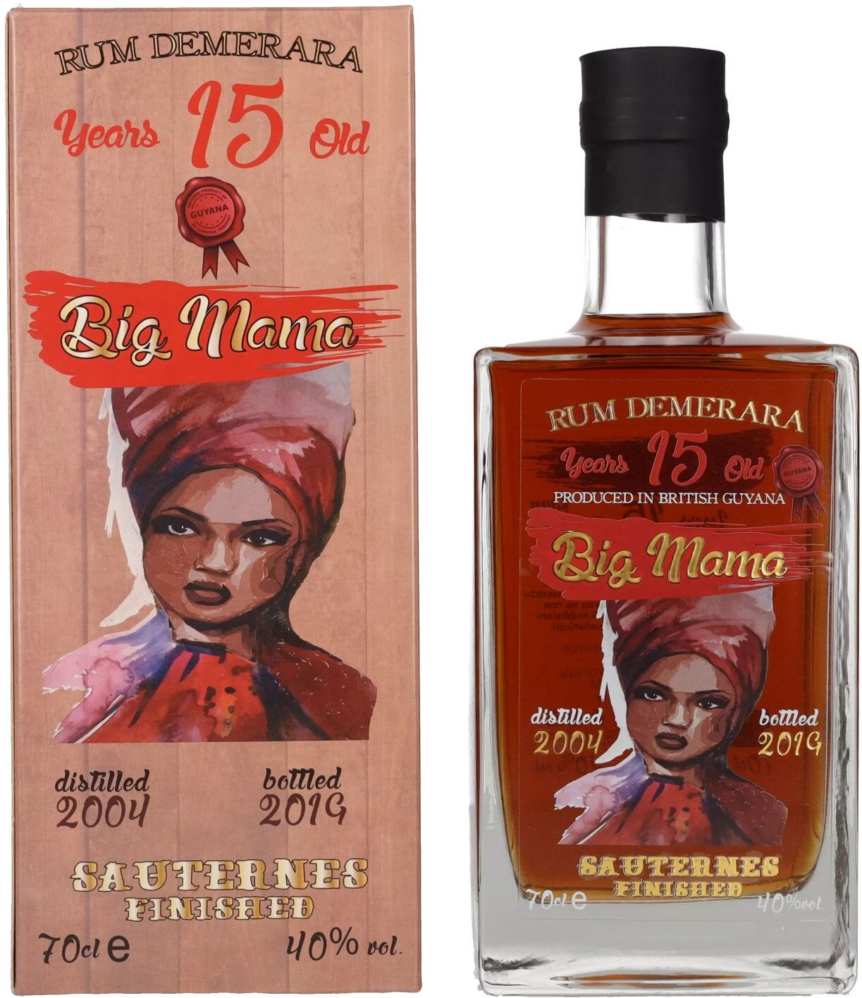 Big Mama Rum Demerara Big Mama 15 Years Old Rum Demerara Sauternes Finished 2004 40% Vol. 0,7l in Geschenkbox