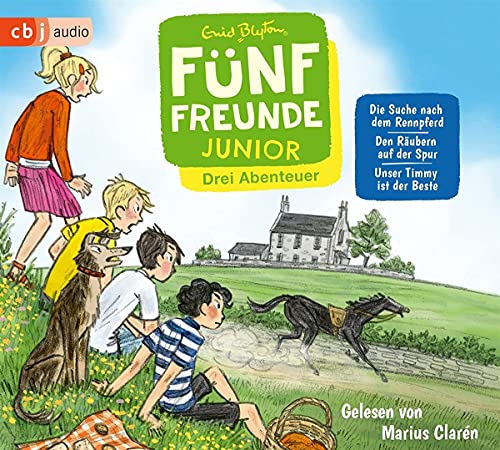 Enid Blyton - Fünf Freunde JUNIOR - Drei Abenteuer - Die Suche nach dem Rennpferd. Den Räubern auf der Spur. Unser Timmy ist der Beste - Preis vom 11.10.2026 03:10:56 h