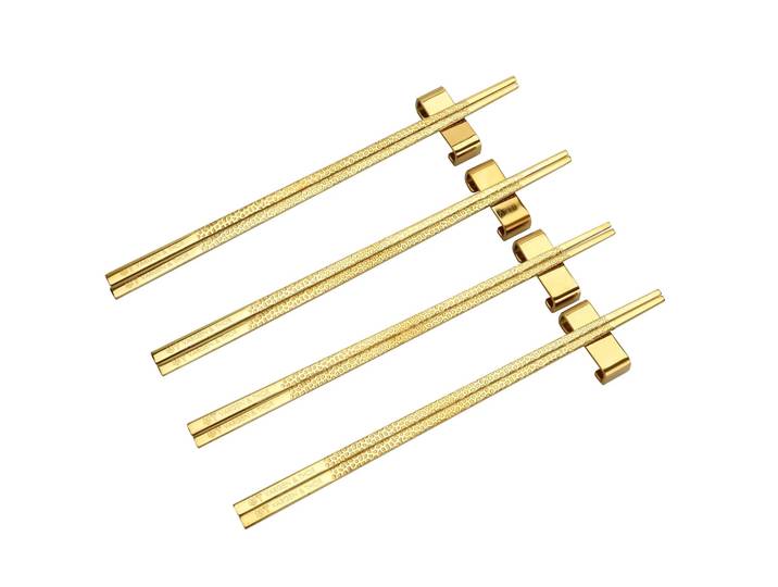 Vargen & Thor Baguettes Kito Chopsticks Lot de 4 Laiton