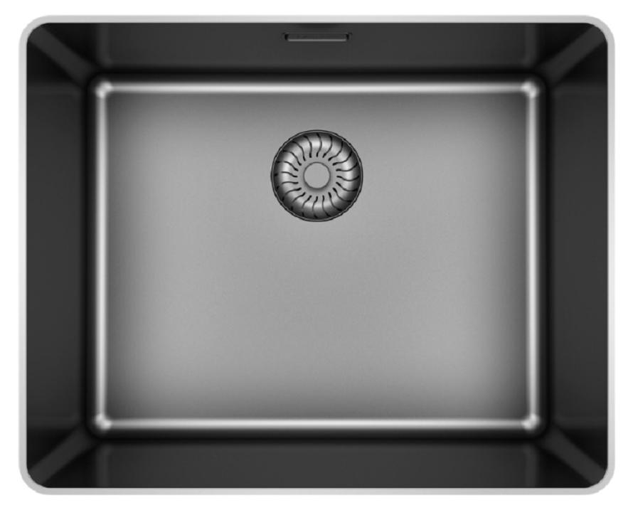 Caressi CAPPSR50R20GM Spüle, Flächenbündig, Gun Metal (PVD).