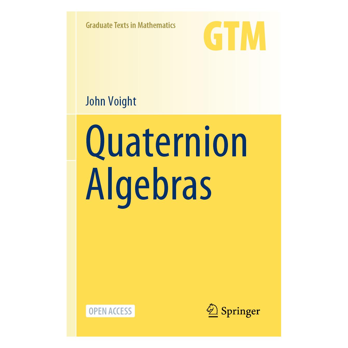 Springer Quaternion Algebras (Englisch, Softcover, John Voight) (45802562)