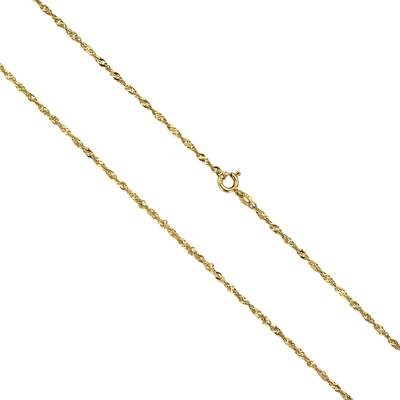 Collierkettchen VIVANCE "333 Gold Singapurkette", gelb, Halsketten, Damen, 50cm, Gold, L: 50 B: 1,2mm, glänzend, Goldkette Collier Ketten ohne Anhänger, B:1,2mm