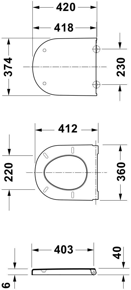 Duravit D-Code WC-Sitz mit Absenkautomatik