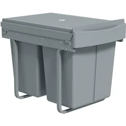EINBAUMÜLLEIMER Kunststoff Metall Grau