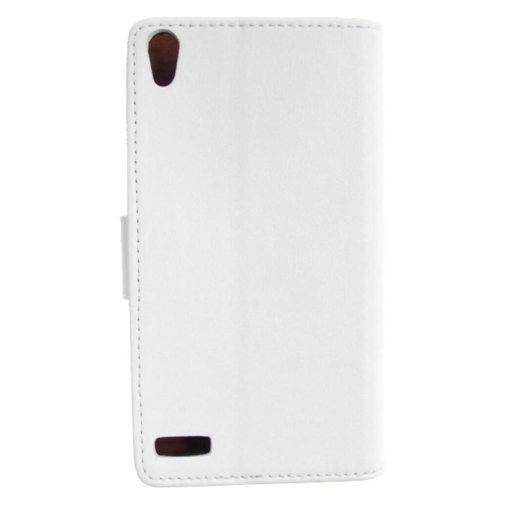 OEM Slim Leather Book Case for Huawei P6 - white 4250710543212 (Huawei Ascend P6) (25440200)
