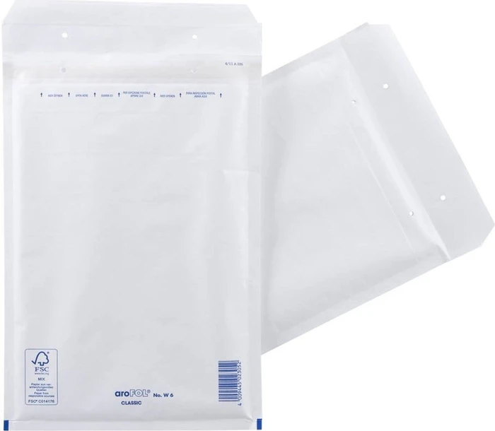 aroFOL CLASSIC 100 Luftpolstertaschen W6/F weiß für DIN A4