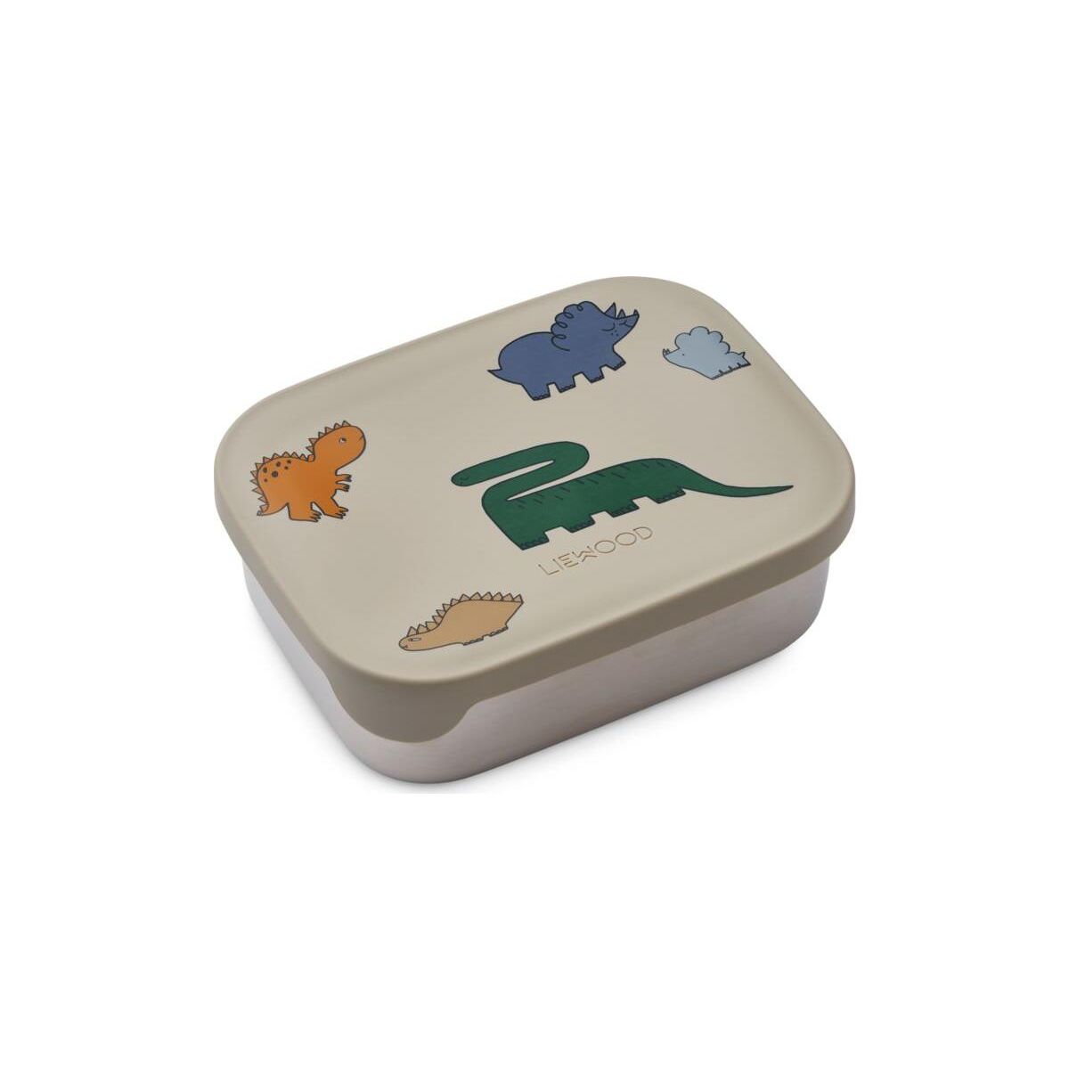 Liewood Arthur Printed Lunchbox dinosaurs / mist (2168) ONE SIZE LW14982-2168-ONE SIZE-CU