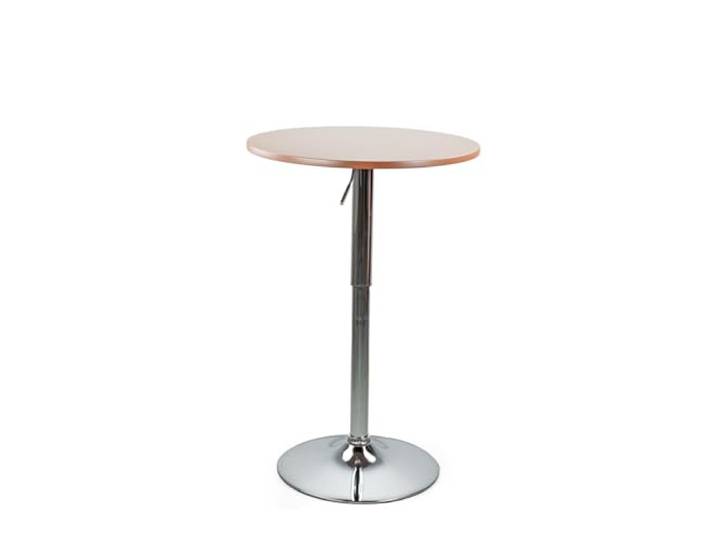 WeHome - Bartisch, hoher Couchtisch, höhenverstellbarer Couchtisch, quadratischer oder runder Tisch, Küchentisch (Brown, rund)