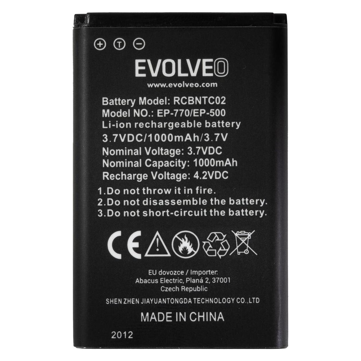 Evolveo original battery 1000 mAh for EasyPhone FP,FS (EP-770-BAT)