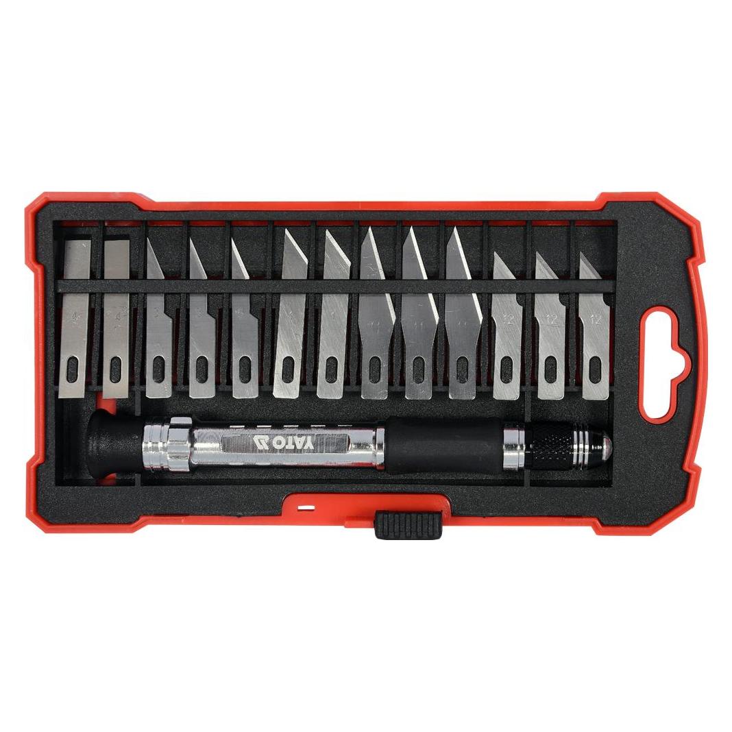 Yato Schnitzmesserset 14 teilig Premiumausführung (Cutter) (YT-75140)