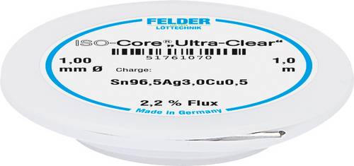 Felder ISO-Core "Ultra Clear" SAC305 Lötzinn Spule Sn96,5Ag3Cu0,5 1mm