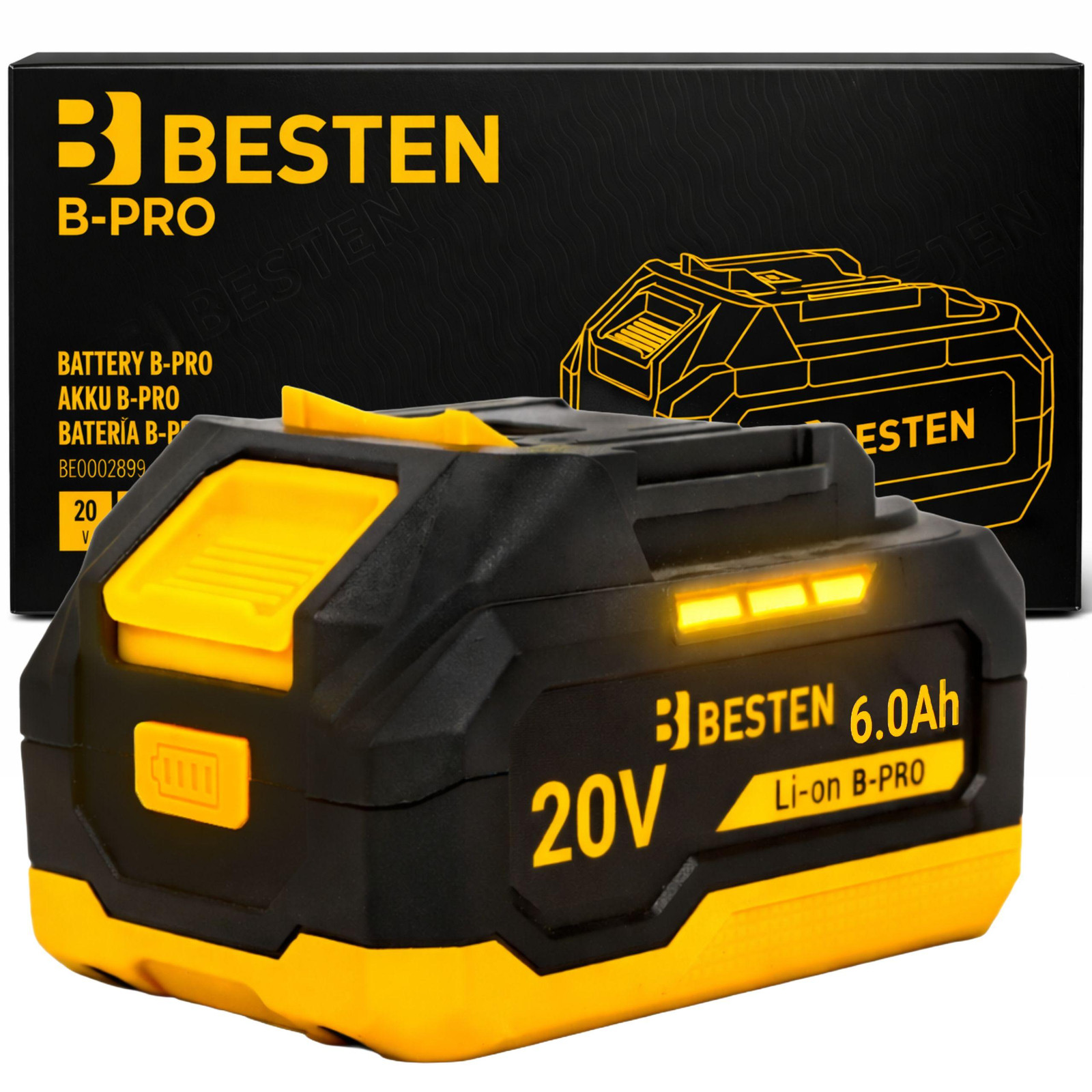 BESTEN B-PRO Systeem Lithium-ion Accu 20V 6,0Ah