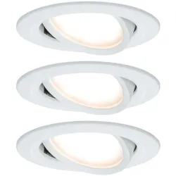 Paulmann 93449 LED Einbauleuchte Nova Coin Basisset schwenkbar rund 84mm 50° Coin 3x6W 3x470lm 230V