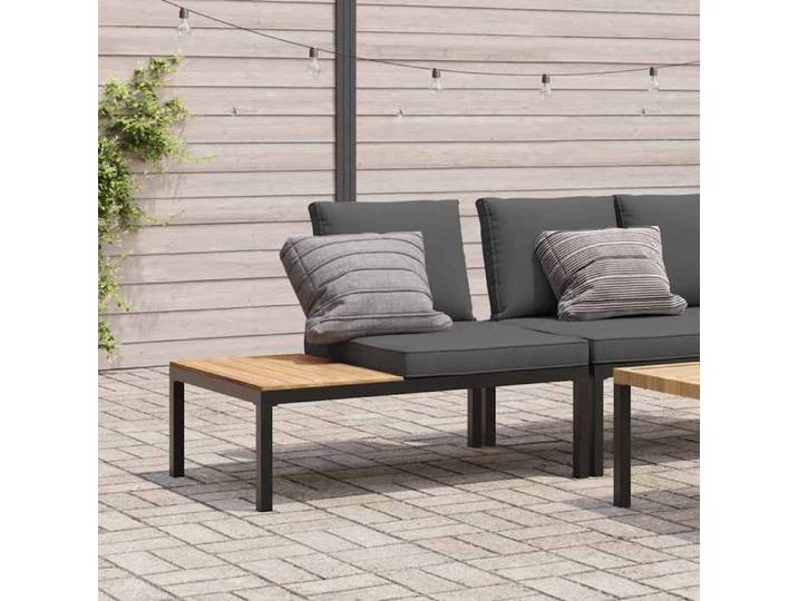Banc de jardin avec coussins noir aluminium banc banc de parc siège d'extérieur banc d'extérieur banc de patio 4008571