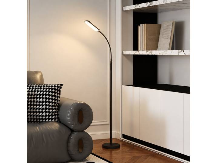 HOMCOM Lampadaire Salon Noir Télécommande Température Réglable