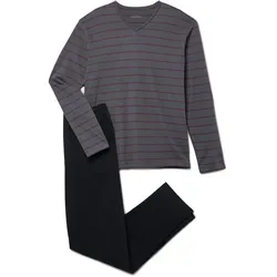 Tchibo - Pyjama-Set - Herren - Gr. L - bordeaux/gestreift
