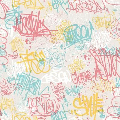 "Veer Decor Graffiti Wallpaper - Roll 20.86""x33ft"
