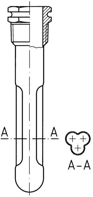 Afriso Profiltauchhülse 67337 TG 1/2 15x16mm, Messing, Schaftlänge L1 150mm