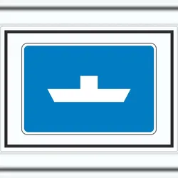 HB-Druck Frei fahrende Fähre Symbol Aufkleber A3 (297x420mm)