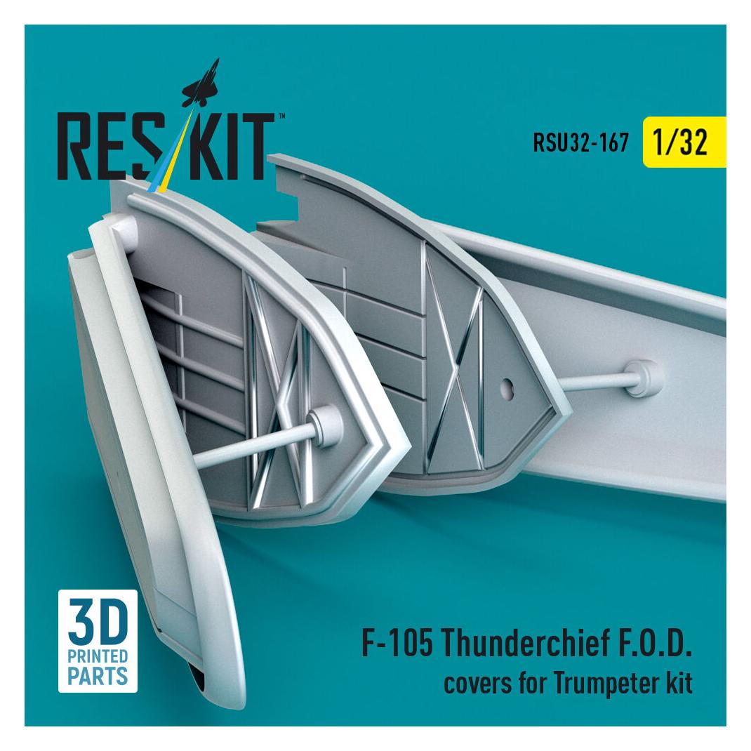 ResKit F-105 Thunderchief F.O.D. covers for Trumpeter kit (3D Printed) (RSU32-0167)