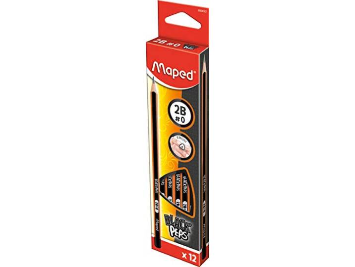 Maped 2B Black'Peps Grafiet Potlood (Pack van 12)