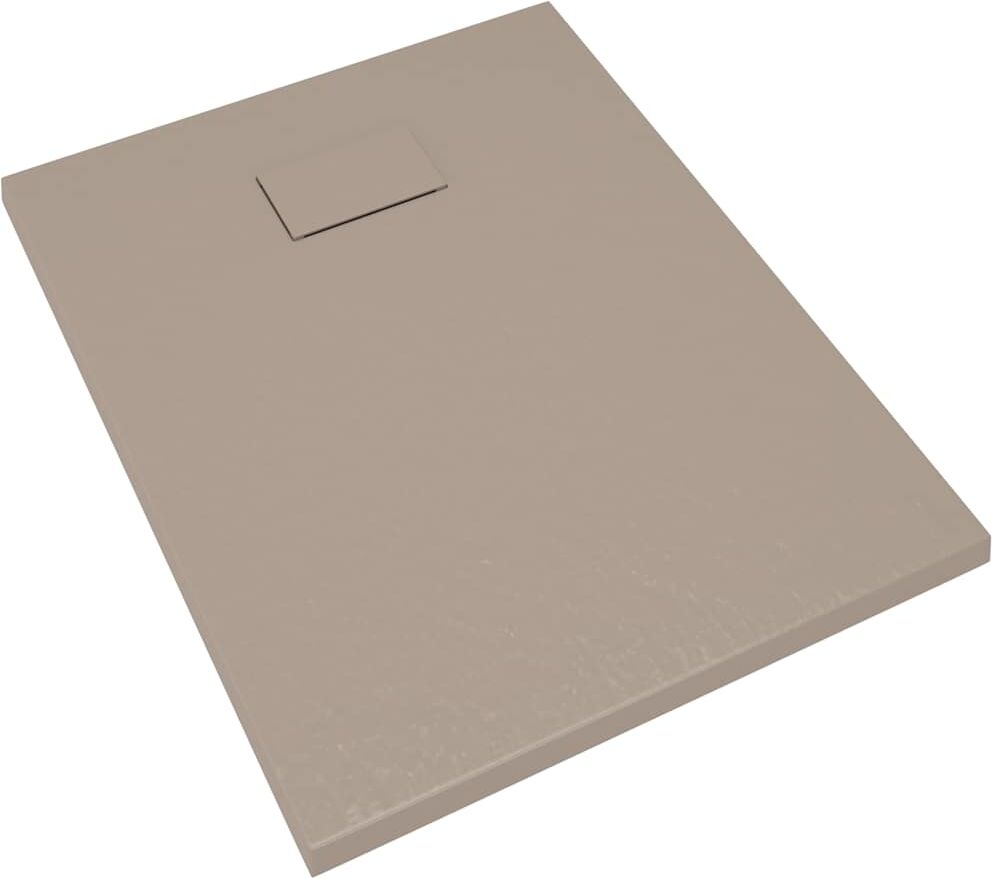 vidaXL Receveur de douche SMC Marron 90x70 cm