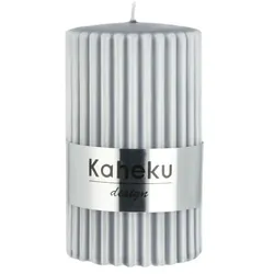 Zylinderkerze Powder   ¦ grau ¦ Maße (cm): H: 10  Ø: 5.8