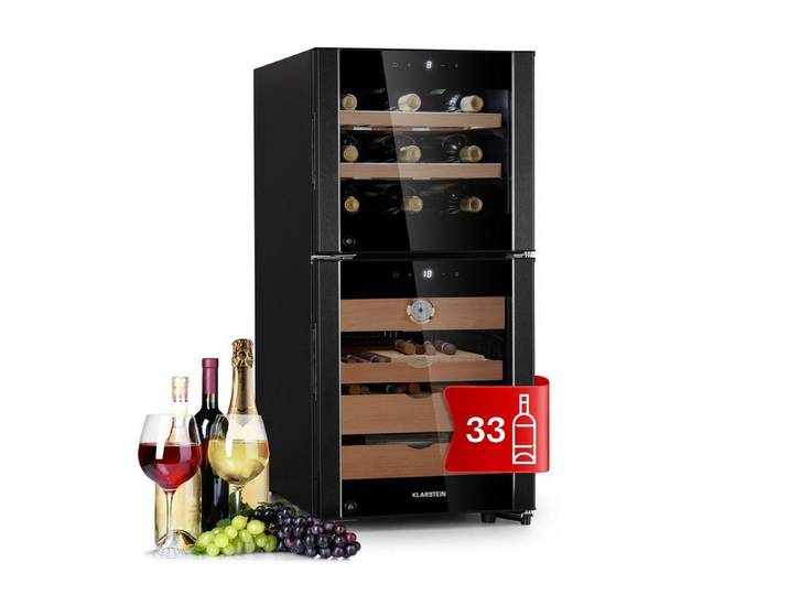 Klarstein Weinkühlschrank El Dorado, für 33 Standardflaschen á 0,75l