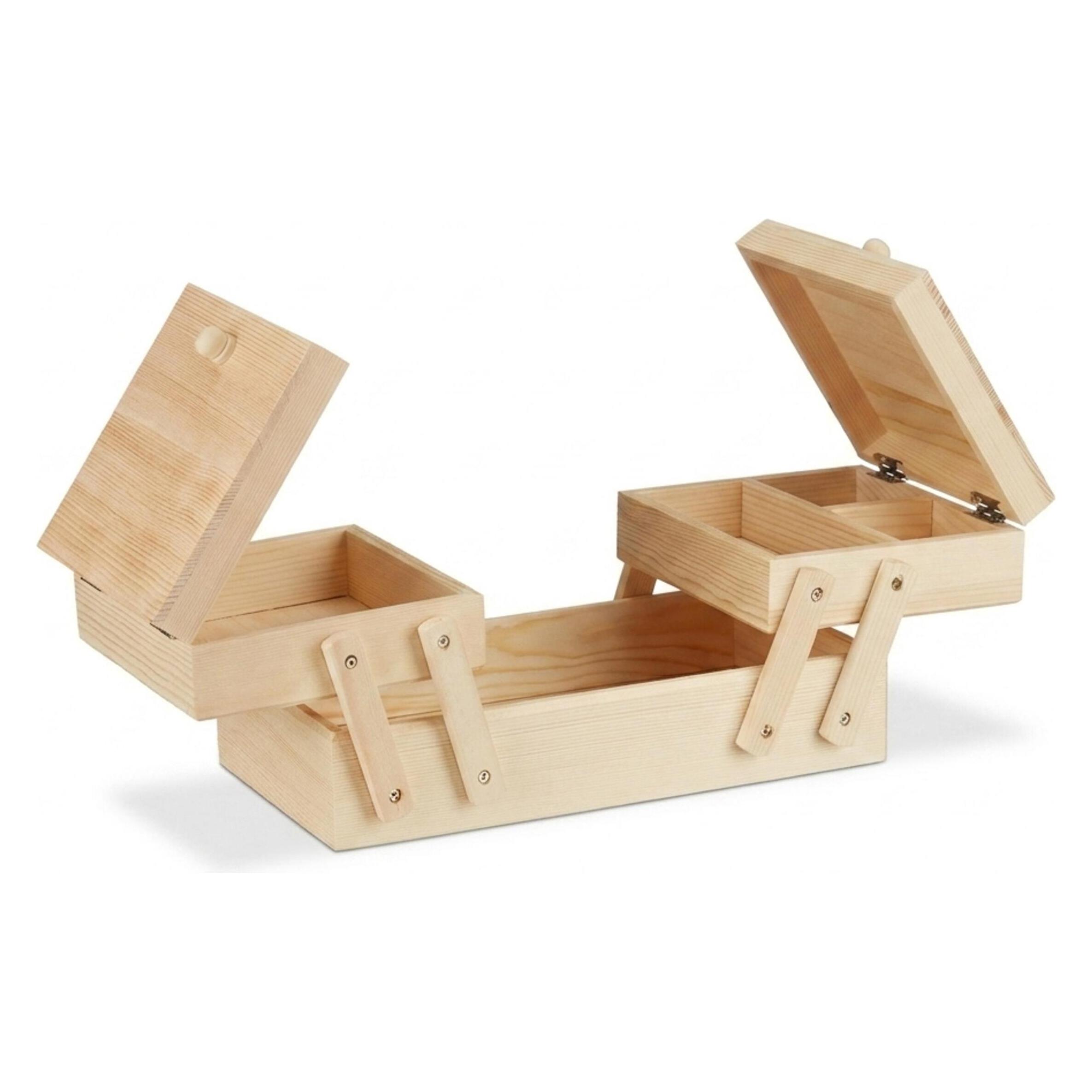 Relaxdays Nähkästchen Holz (10024085)