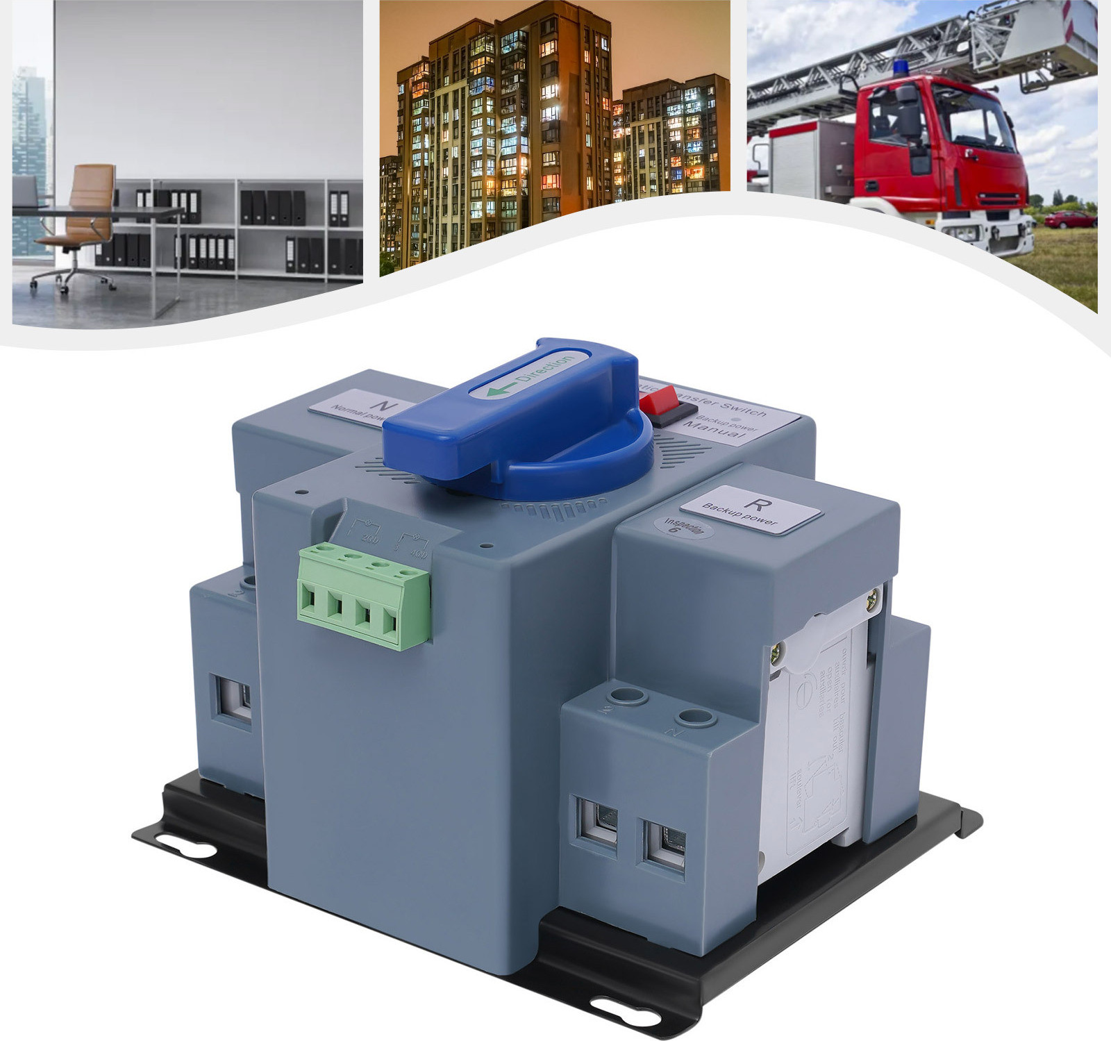 Easybuy 63A 2P Dubbele Mini Automatische Wisselschakelaar 220V