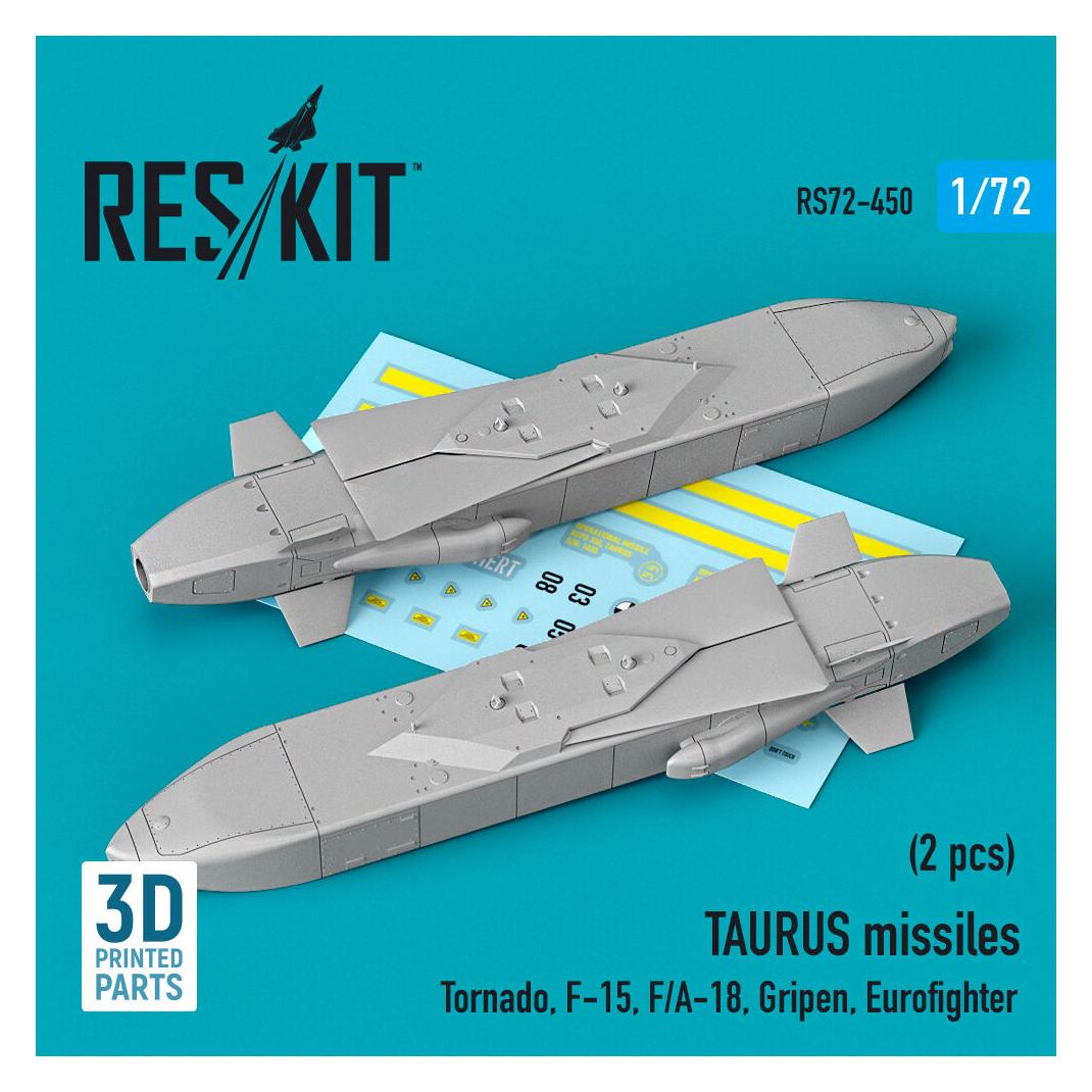 ResKit TAURUS missiles (2 pcs) (Tornado, F-15, F/A-18, Gripen, Eurofighter) (3D Printed) (RS72-0450)