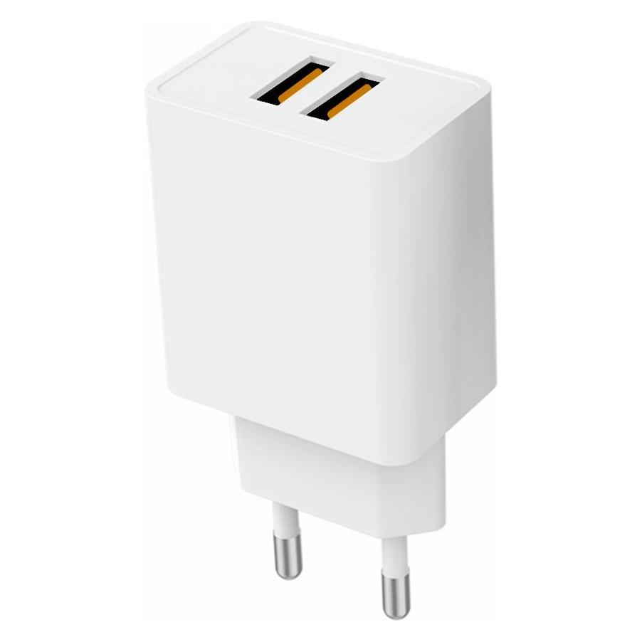 Vega WAND-LADEGERÄT 2.1A 10W WEISS DENMEN 2100mA 2xUSB DC02 + IPHONE WEISSES KABEL (10 W, 2 Ports) (13965092)