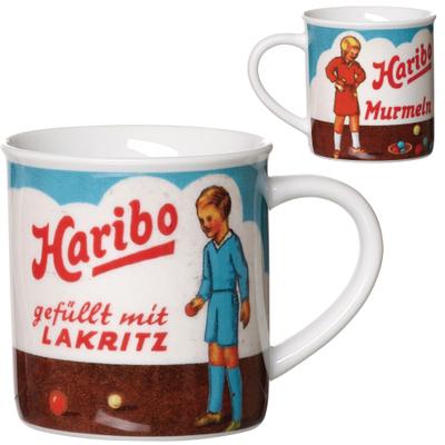 Becher RITZENHOFF & BREKER "HARIBO Retro, Lakritz, 380 ml", bunt, B:13cm H:9cm Ø:9cm, Porzellan, Trinkgefäße, Becher, spülmaschinenfest