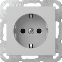Steckdose Schutzkontakt Typ F 16 Ampere 250 Volt grau, Retail