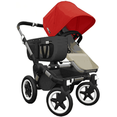 Bugaboo Donkey Mono Stroller in Sand/Red