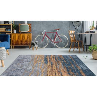 Teppich ARTE ESPINA "Blaze 300", blau (beige, blau), B:115cm H:8mm L:170cm, Polyester, Teppiche, Teppich, spannendes Design,stilvolle Farbgebung,pflegeleicht & widerstandsfähig
