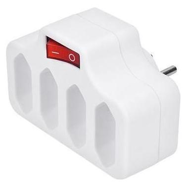 Olight Solight rozbočovač, 4 x 2,5A, biely, vypínač (8592718025205)