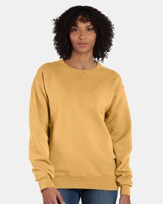 ComfortWash by Hanes GDH400 Men's Comfort Wash Fleece Sweatshirt in Artisan Gold size Small   Cotton/Polyester Blend