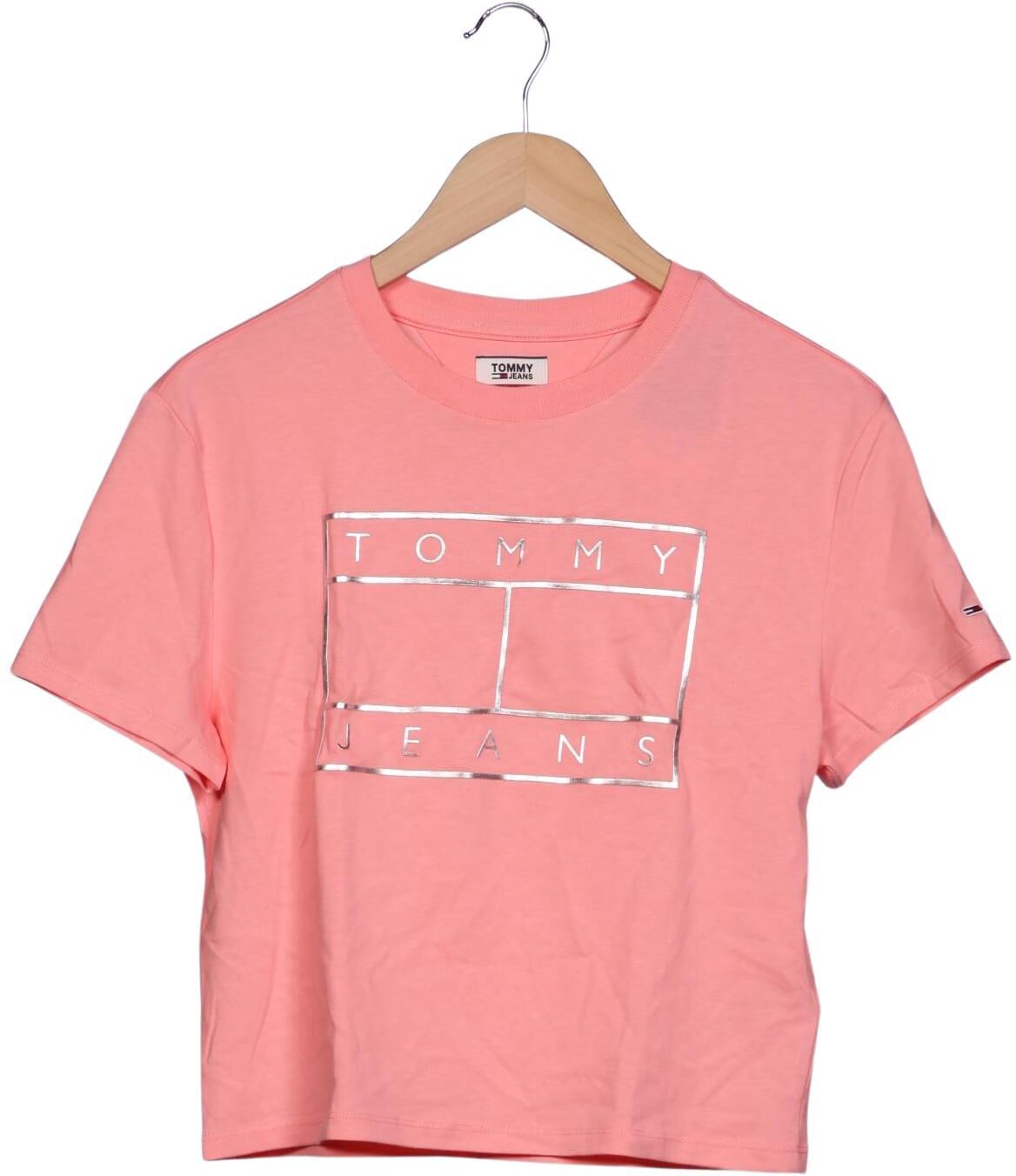 Tommy Jeans Damen T-Shirt, Pink, Gr. S, Baumwolle - Second Hand