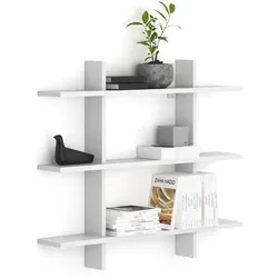 Büro-Wandregal dreifach SOLID, 1250 x 200 x 1075 mm, weiß