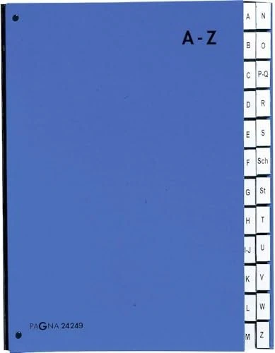 PAGNA Pultordner Color, DIN A4, A - Z, 24 Fächer, blau