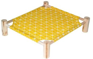 Inspired Living Raised Canvas Cat Hammock Bed With Wooden Frame 2