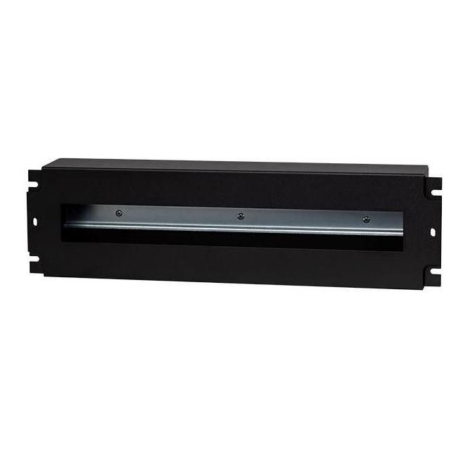 LEXI-Net 19" jističová DIN lišta 3U, 22 modulů, černá (LX19-3U-B)