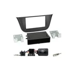 Iveco Daily (VI) ab 07/2014 Einbauset 2-DIN mit Fach Doppel DIN Radioblende+L...