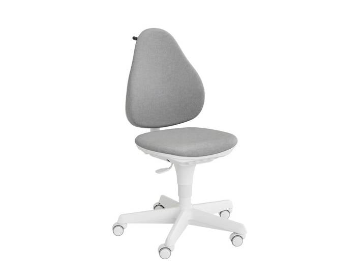 Paidi Jugenddrehstuhl Jooki, Weiß, Hellgrau, Drehkreuz, 58x97x54 cm, Blauer Engel, Stoffauswahl, Sitzfläche 360° drehbar, mit Griff, Arbeitszimmer, Bürostühle, Jugendschreibtischstühle & Kinderschreibtischstühle