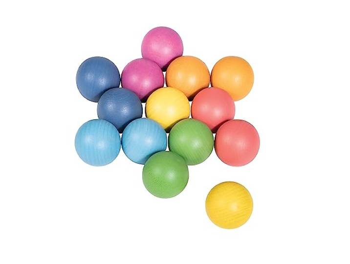 TickiT 73991 Rainbow Wooden Balls - Pack of 14