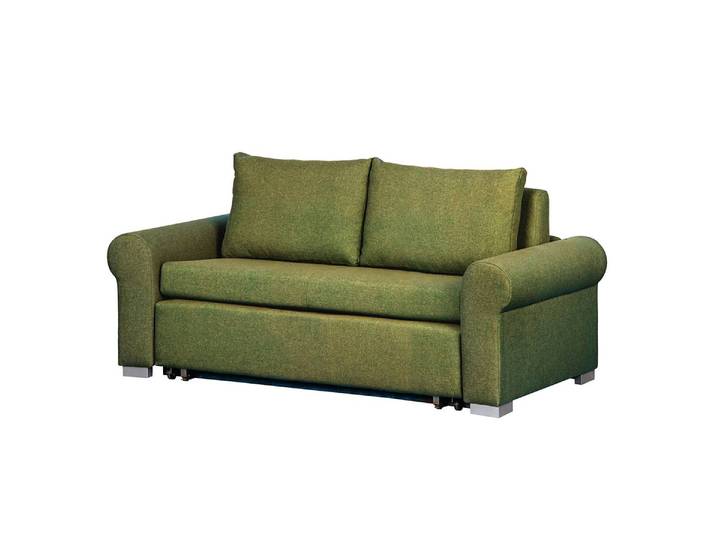 Canapé convertible Basic Country Vert/Vert Tissu Doran 184cm Avec fonction couchage Maison de campagne