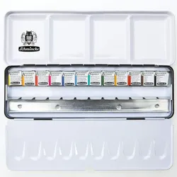 Schmincke Aquarellfarben Akademie 12 1/2 + Leerschiene